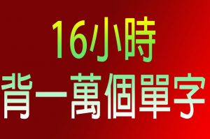 16小時背一萬個單字
