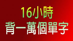 16小時背一萬個單字
